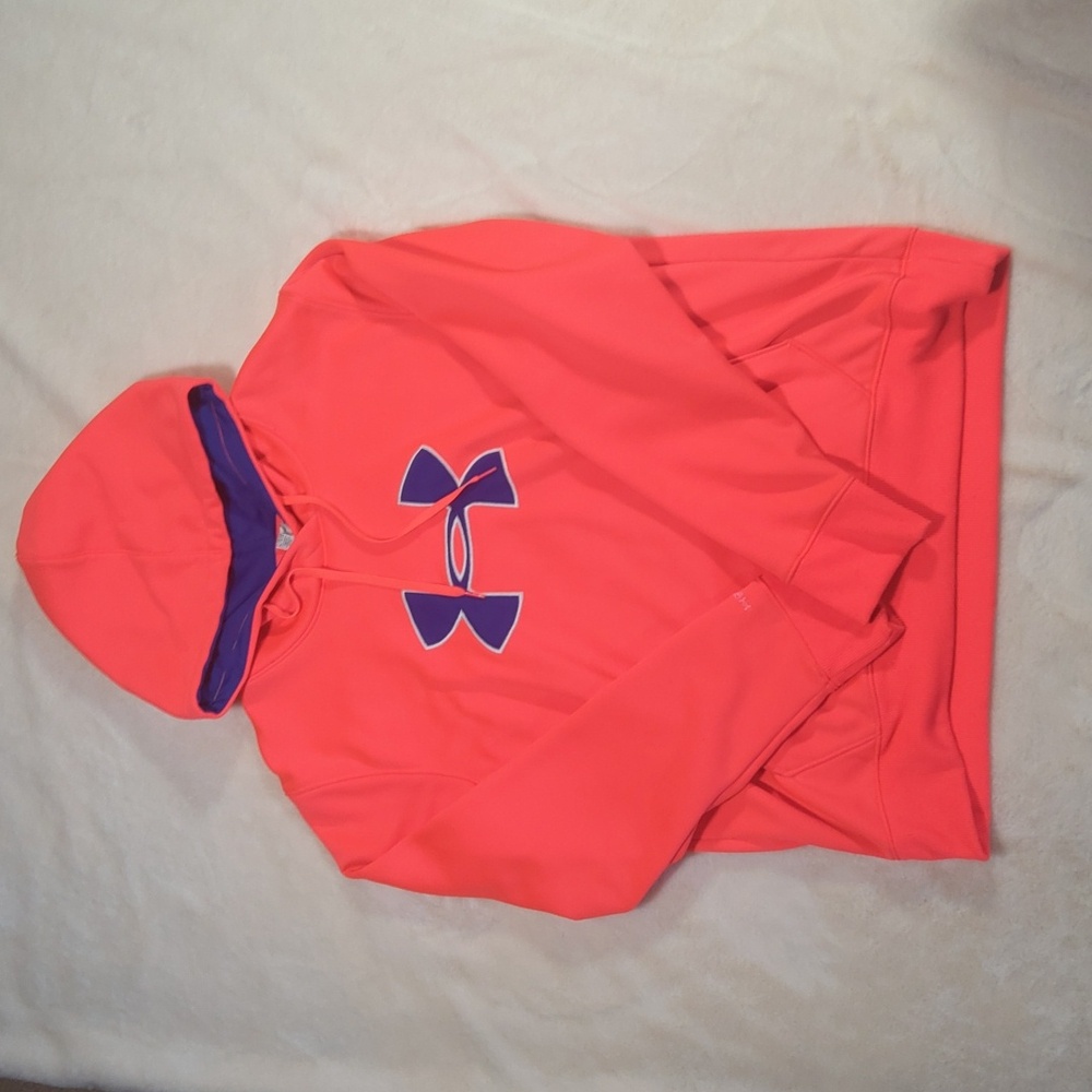 🔥 Under Armour | Women's Big logo storm hoody size XL hot pink/purple